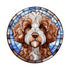 Cavapoo Brown & White Glass Suncatcher Worktop Saver
